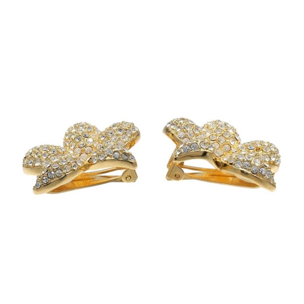 Christian Dior Gold Plated And Rhinestone 25.0 g Earrings - Picture 6 of 7